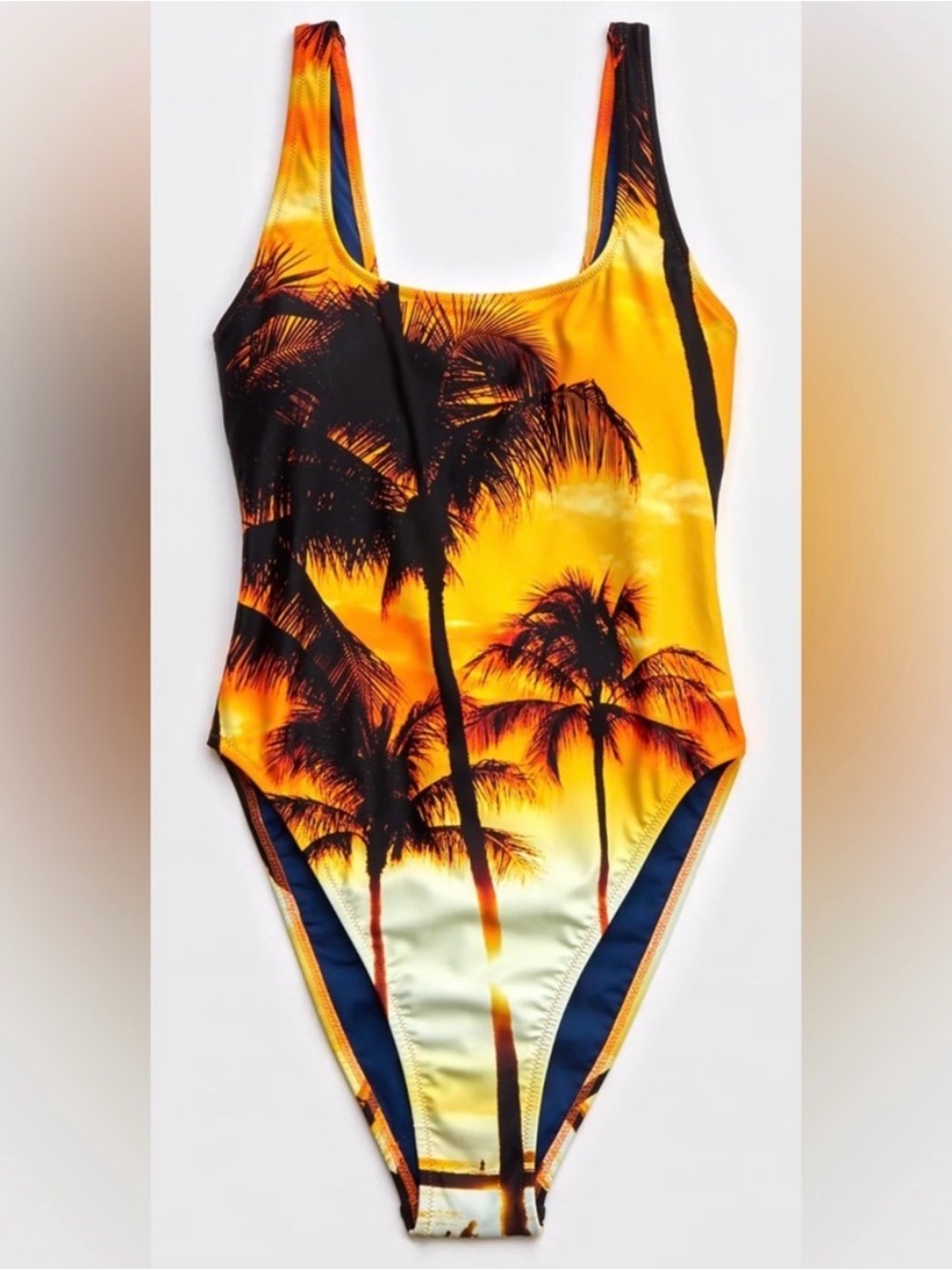 NWT Aerie Babewatch One Piece in Sunset Graphic - Size S